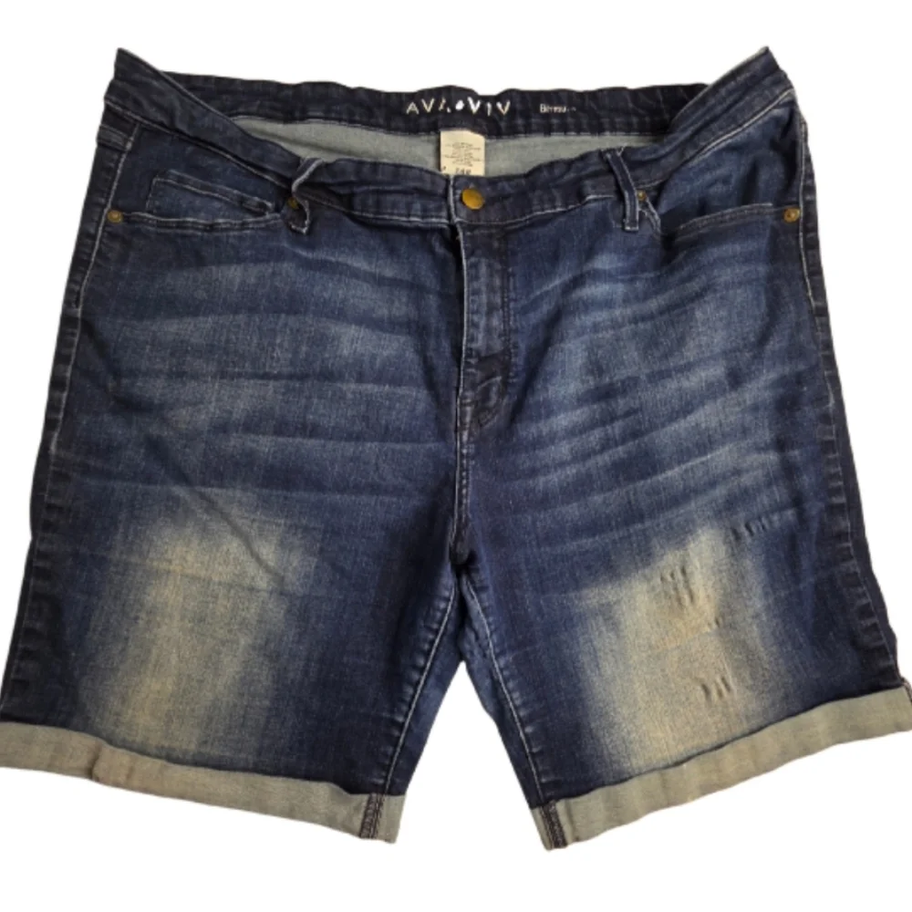 Ava & Viv 24W Bermuda Denim Shorts Stretch Summer Casual AT-2491